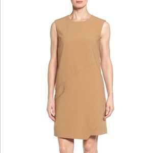 Halogen asymmetrical camel dress NWOT